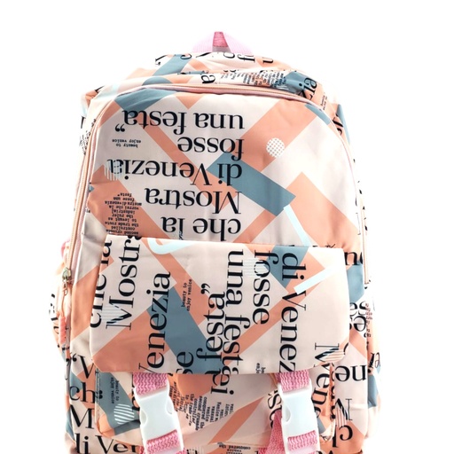 Text Printed & Dori Design College Bag - Assorted Design - No. 8042/709