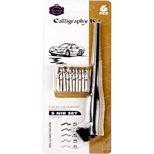 [6971479811630] Calligraphy Kit 5 Nibs - No. E0422 - Keep Smiling