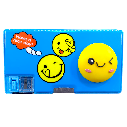 Smiley Magnetic Pencil Box - No. 553-13 - Assorted Colors