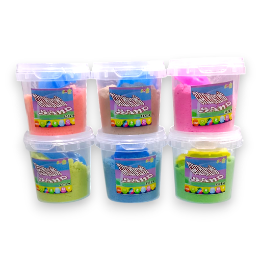 Thinking Sand 6-Colour Jar with Tool - PDS372-6