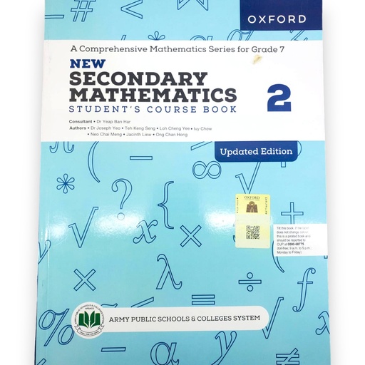 [9789697344987] New Secondary Maths Course Book 2 APSAC Updated
