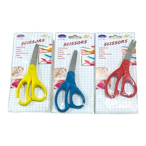 [2023030517001\6939412907383] Jun Wei Stainless Steel Scissor - Assorted Color ( NO.D170A )