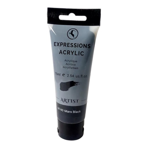[6925754807948] Expressions Acrylic Tube 75ML - N740 - Mars Black