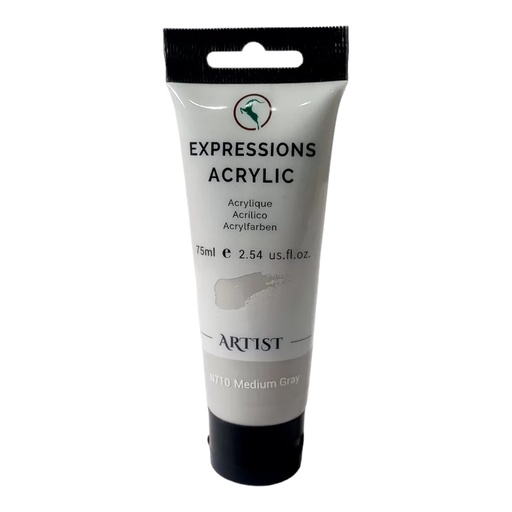 [6925754807740] Expressions Acrylic Tube 75ML - N710 - Medium Gray