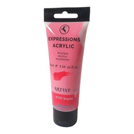 [6925754807450] Expressions Acrylic Tube 75ML - N230 - Scarlett