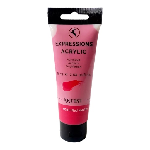 [6925754807481] Expressions Acrylic Tube 75ML - N310 - Red Madder