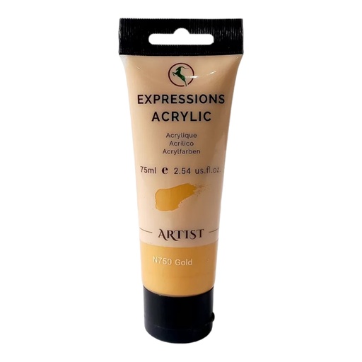[6925754807504] Expressions Acrylic Tube 75ML - N750 - Gold