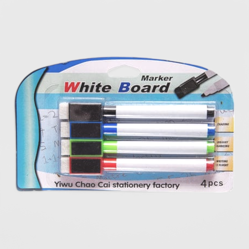 [6966547782233] White Board Marker - Pack of 4 - No. 113