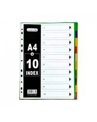 [8809293306842 \ 6952345634] Index Sheet A4-10 - Seperator