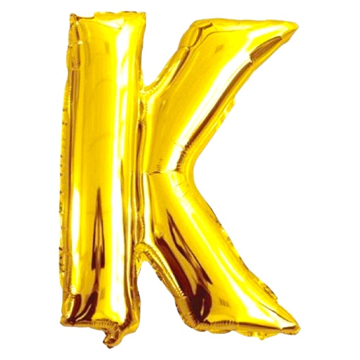 Alphabet Golden Foil Balloon K