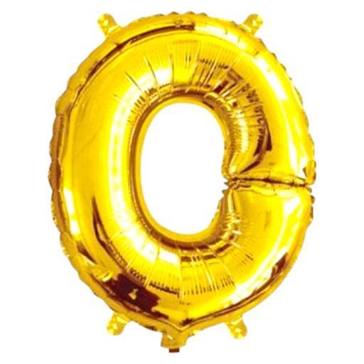 Alphabet Golden Foil Balloon O
