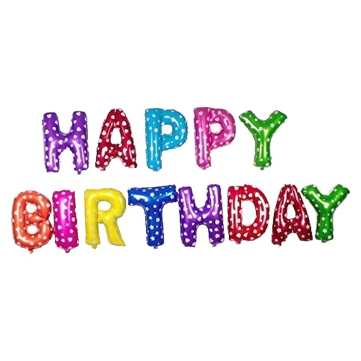 Happy Birthday Foil Balloon - Multi Colour