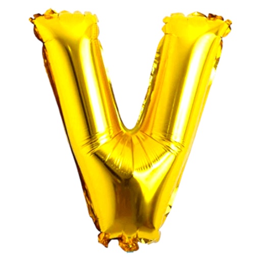 Alphabet Golden Foil Balloon V