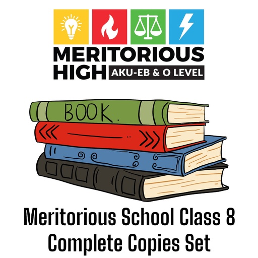 Meritorious School Class 8 Complete Copies Set - 160