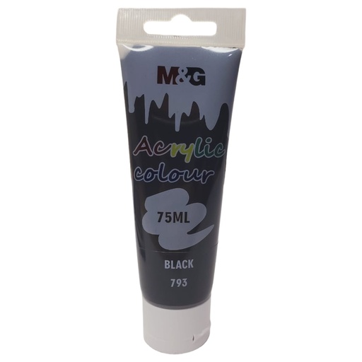 [6941600172282] M&G Acrylic Paint - 75ml - No. 793 - Black