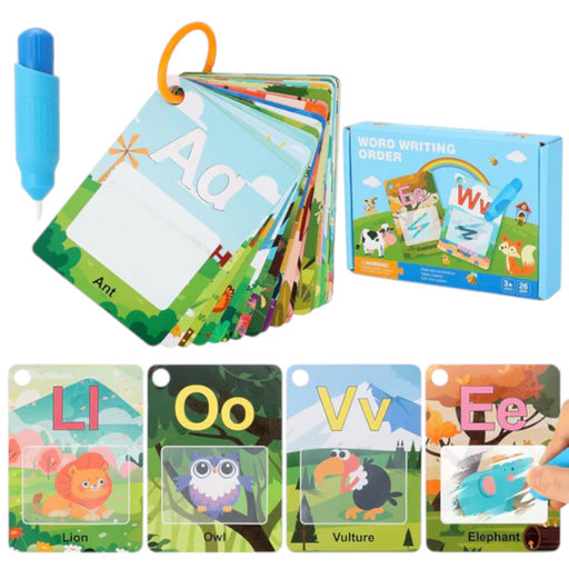 Magical Water Doodle Alphabet Painting Cards - 26 pieces