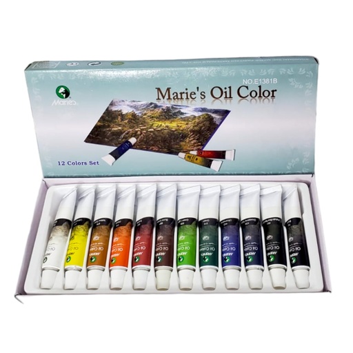 Marie's Oil Colour Tube - 12ML - Pack of 12