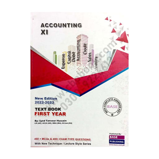 Accounting Text Book First Year New Edition 2022-2023 - Syed Tanveer Hussain