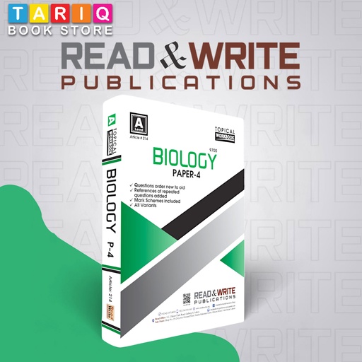 Read & Write A Level Biology Past Paper Topical Paper 4 (Edition: 2024) - By Editorial Board- No. 214