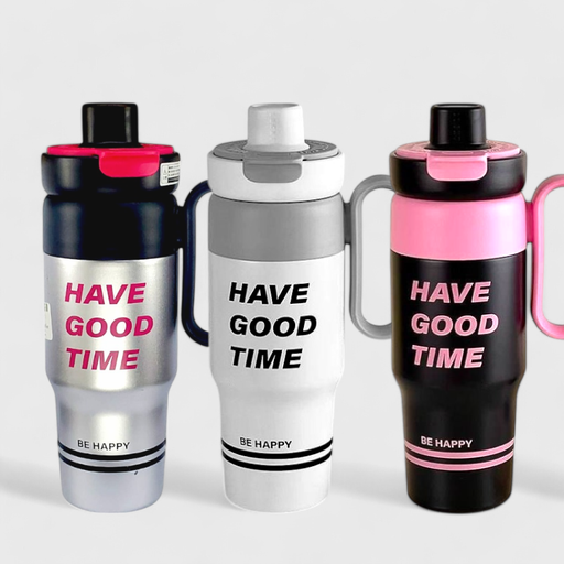 Have Good Time Text Printed Tumbler - Assorted Colours