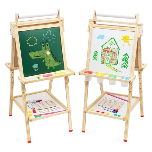 3 in 1 Multi Functional Wooden Easel Board Cab