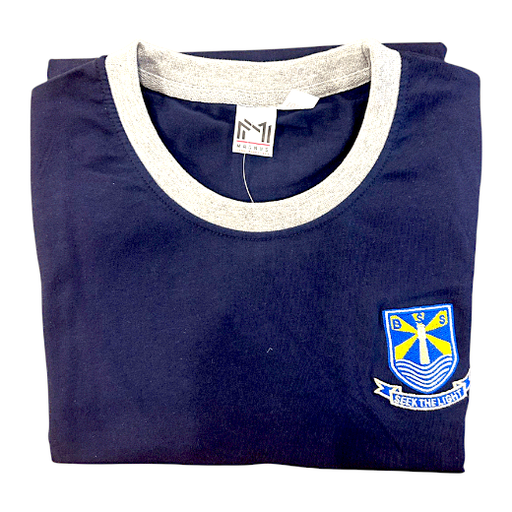 BSS (KNITS) UNI SPORTS SHIRT NAVY BLUE full sleeves