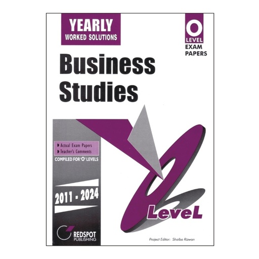 REDSPOT O Level Business Paper 1 & Paper 2 Yearly (Year: 2011 - 2024) - 9609