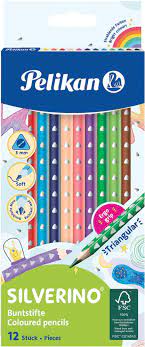 [4012700998286] Colored pencils Buntst. SILVERINO Pelikan 12 Colors