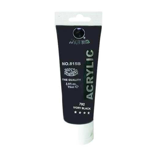 [6974102667451] Maries Acrylic Paint - 75ml - No. 792 - Ivory Black