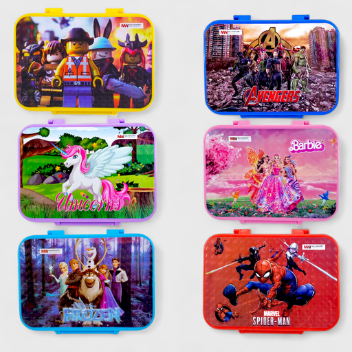 Maxware  Compartments Plastic Lunch Box - Assorted Characters - No. Munch Box-2