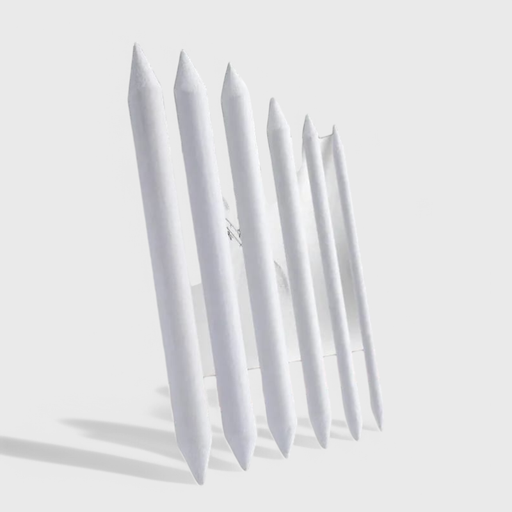 [6971479811449] KS White Charcoal Pencil Pastel - 6pcs
