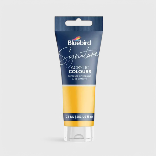 [5061034920424] Signature Acrylic Paint - 75ml - Yellow Ochre - Bluebird arts