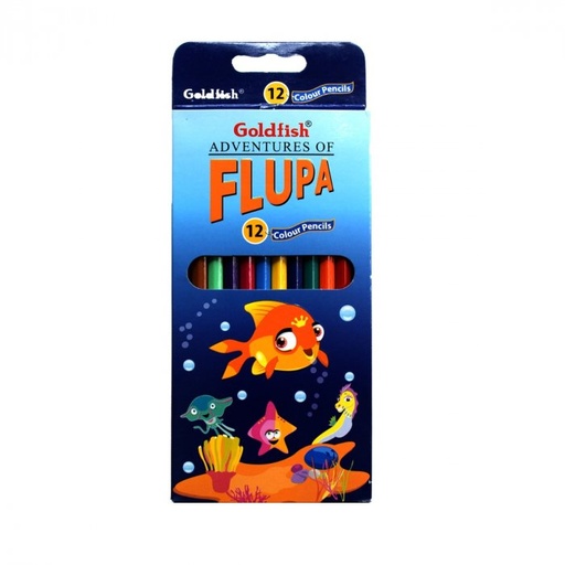 [1213642000102] Flupa 12 Colour Pencils - Goldfish