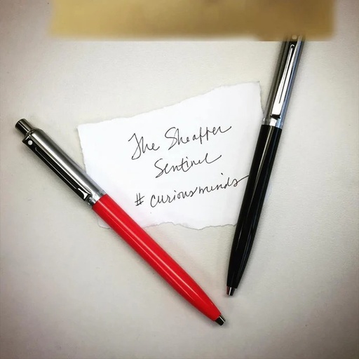 Sheaffer Sentinel 321 Black Barrel Brushed Chrome Cap Ballpoint