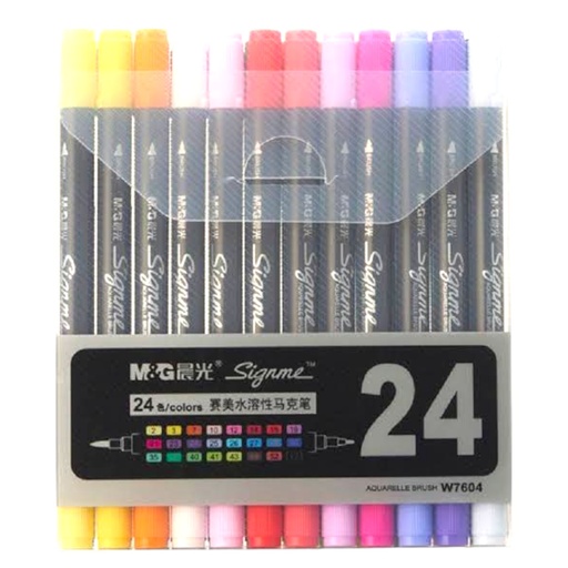 [6925282223227] M&G Signme Brush 24 Colour - Double Sided APMW-7604