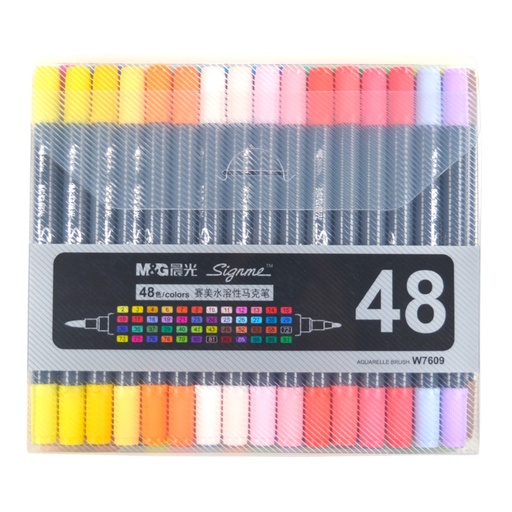 [6941025199116] M&G SignMe Brush APMW 7609 48 Colour  - Double Sided
