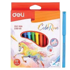 [6921734962782] ColorMarker Set - 12 Colorun - Washable - C10000