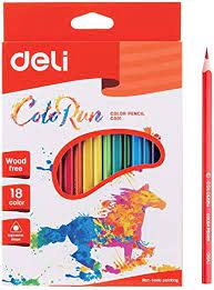 [6921734940926] Deli - Color Pencil - 18 Color Run - C00110
