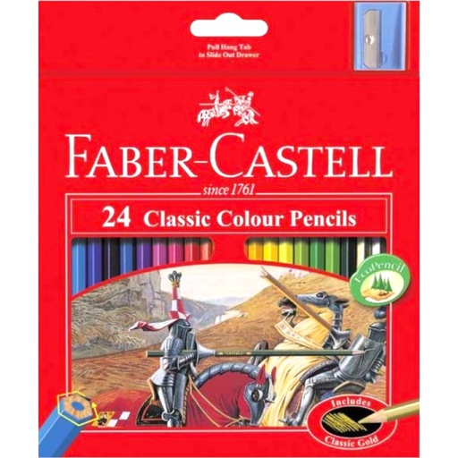 [4005401158547] Faber Castell Colored Pencil: Classic Color Pencils Set 24 colors Long - 115854