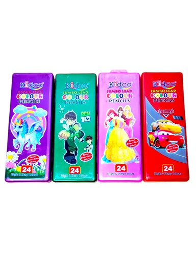[8969217200813] 24 Colour Pencil - Kidco - Assorted Design
