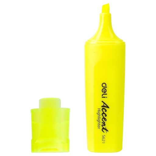 [6921734951380] Accent Highlighter - Yellow - No. S621 - Deli