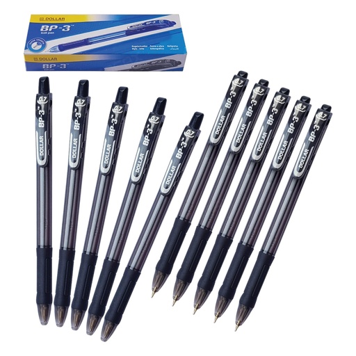 [695240209889] Dollar BP-3 Ball Pen - Black - 0.7mm - 1 Pcs - No. BP 3N