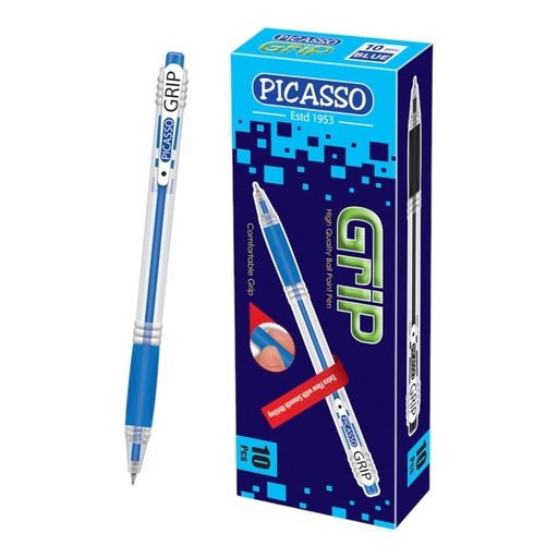 [1223243000388] Picasso Grip Ball Pen - Blue - 1Pcs - No.P013