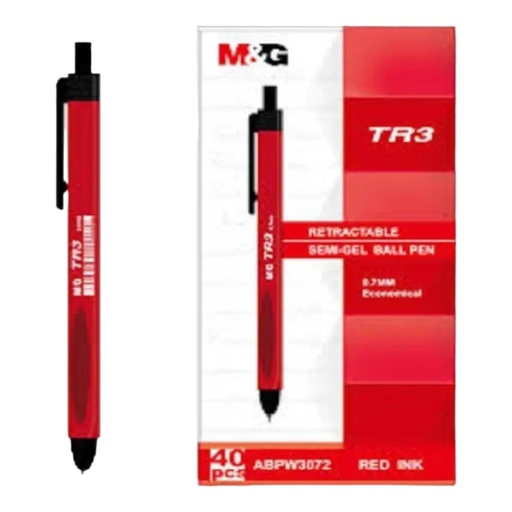 [6925282292179] M&G Red Ball Pen - Tr3 - 0.7mm -  1Pcs