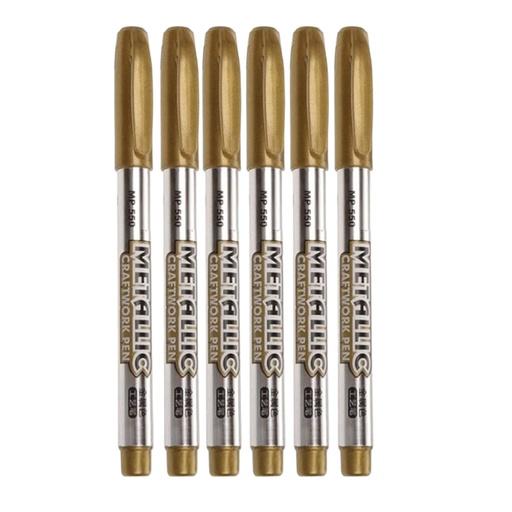 Metallic Craftwork Pen - Golden - 1 Pcs