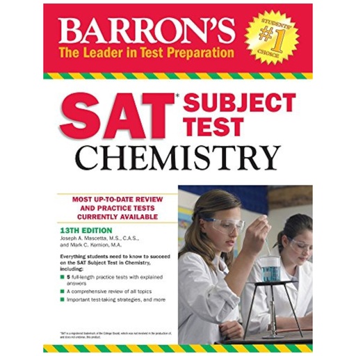 Barron's SAT Subject Test Chemistry 13th Edition