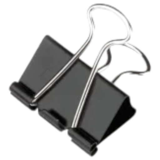 Binder Clip - Black Clip - 41mm