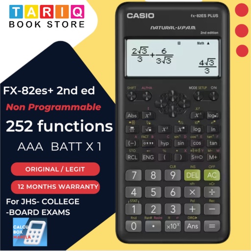 [454952661548 / 4549526608667] Casio Scientific Calculator fx-82ES plus