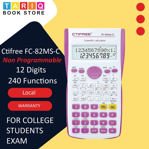 FC-82MS-C CTIFREE Scientific Calculator