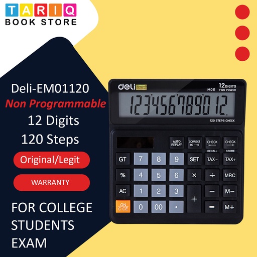 [6935205362704] Deli 12 Digits Desktop Calculator EM01120